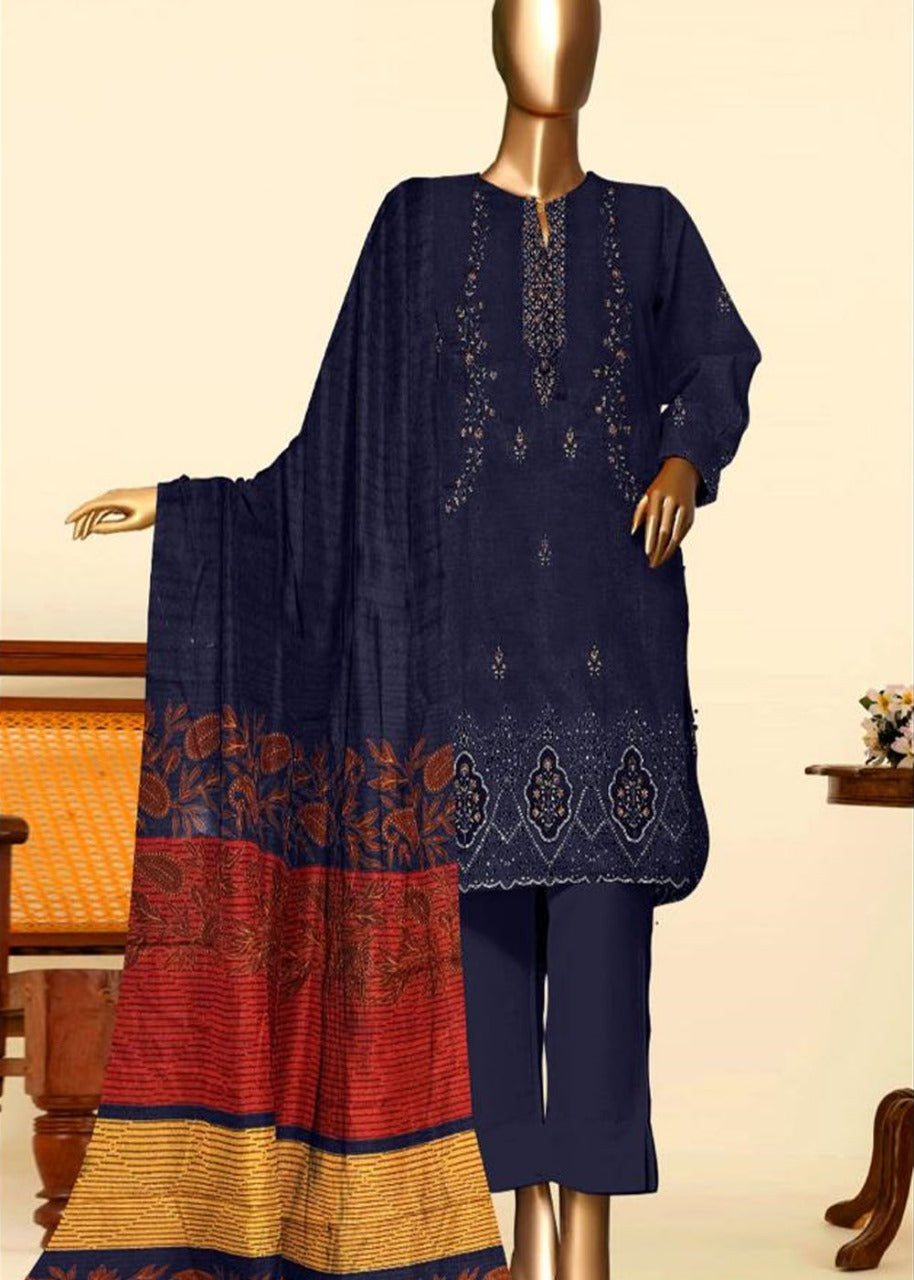 Grace S828-Embroidered 3PC Lawn with Printed Munar Dupatta.