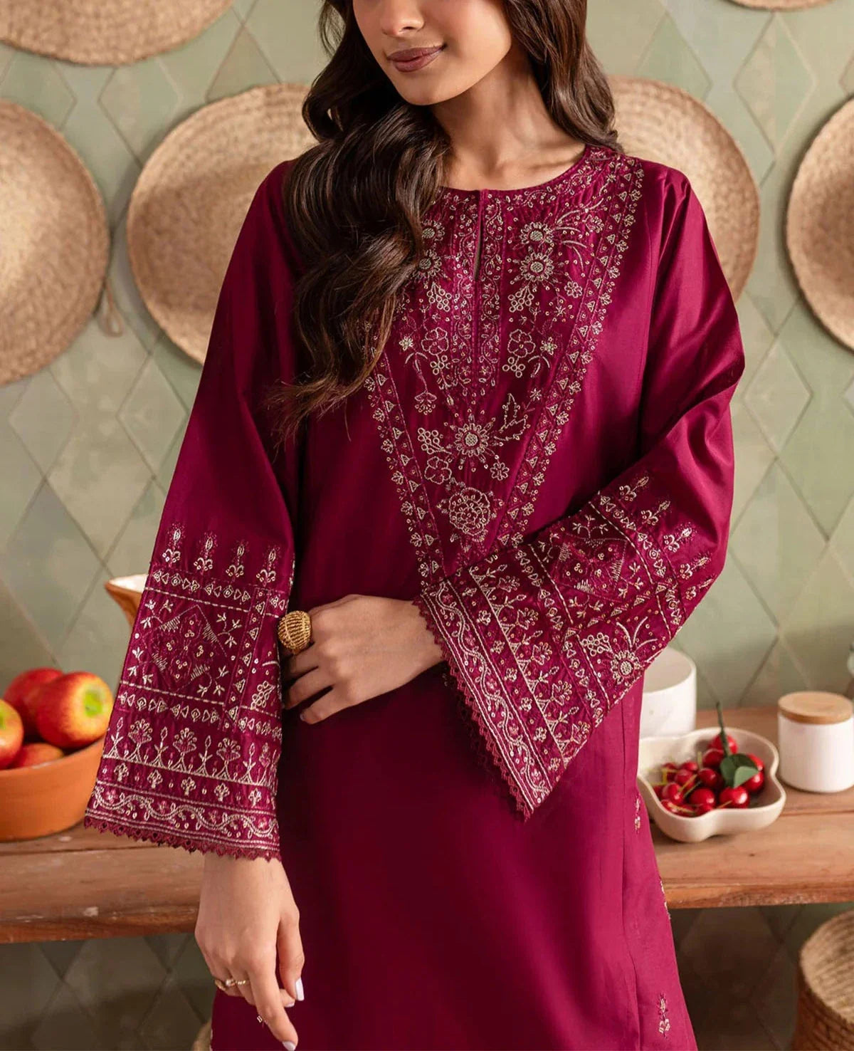 Grace S1156-Embroidered Sequence 2pc Lawn Dress